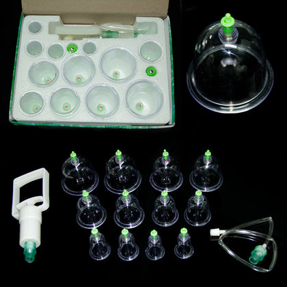 12 Cups Healthy Cupping Set Magnet Massage Suction Vacuum Therapy Body Care