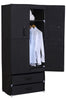 Portable Wardrobe Clothes Closet with Shelves Drawer Storage Organizer Canvas