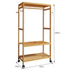 Wooden Clothes Rail Rack Garment Dress Hanging Display Stand Shoes Storage Shelf