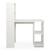 White Computer Desk with Shelves PC Laptop Table Corner Workstation Home Office