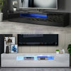 Modern 200 cm TV Unit Stand Cabinet with LED Lights High Gloss Doors