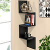 3 Tier Floating Corner Shelf Bookcase Book Wall Unit Storage Home Display Stand