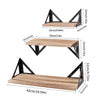3pcs Floating Wooden Wall Mount Shelves Display Unit Shelf Set Book Storage