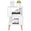 Wooden White Nightstand Bedside Table Living Room Storage Shelf Unit Furniture