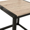 Retro Wooden Dining Table Chairs Set 3pcs Compact Kitchen Furniture Metal Legs