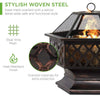 Fire Pit Large Firepit Outdoor Brazier Garden Party BBQ Round Stove Patio Heater