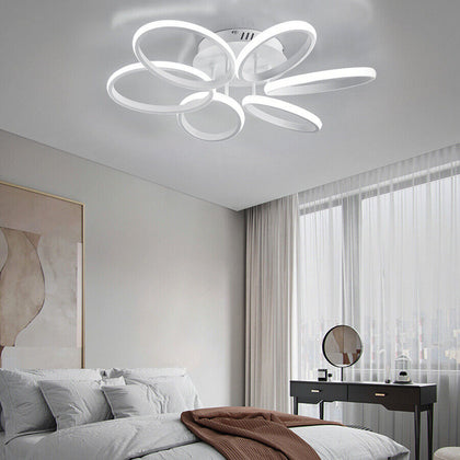 Modern LED Lamp Flower Design White Ceiling Light Chandelier Lights Living Room