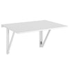 Folding Table Wall Mounted Desk Drop-Leaf Table Wooden White 80x60cm
