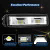 2Pcs 6 Inch 48W LED Work Lights Bar Flood Fog Lamp Offroad Driving Truck SUV ATV