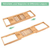 Bath Caddy Tray Bamboo Bathtub Organizer Tablet Holder Adjustable Bamboo