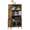 Vintage Industrial Bookcase Cabinet Tall Display Storage Shelving Unit Furniture