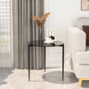 Clear Round Coffee Table Sofa Bed End Side Table Heavy Duty Leisure Center Table