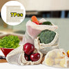 Storage Bags 7 Pcs Reusable Mesh Produce Grocery Fruit Vegetable Shopping Eco