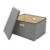 Foldable Storage Boxes with Lid Collapsible Home Clothes Organizer Fabric Cube