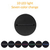 LED Lamp Base 3D Night Light Acrylic Plate Panel Holder +Remote Ctrl+USB Cable