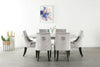 Windsor Tufted Studded Velvet Dining Accent Chair Victoria Door Knocker 1/2/4/6