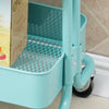 3 Tier Slim Kitchen Storage Trolley Cart Rack Tray Shelf Rolling Wheel W/ Handle