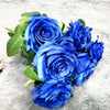 10 Heads Bouquet Silk Rose Artificial Flowers Fake Buch Wedding Home Party Decor