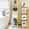 Wooden Bathroom Shelf Cabinet Cupboard White Bedroom Storage Unit Free Standing