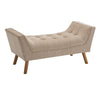 Velvet Fabric Bed End Bench Upholstered Tufted Accent Lounge Sofa Window Seat UK