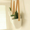 Set of 3 Ceramic Hanging Planter Vase Garden House Hanging Pots &Rope Wall Decor