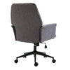 Office Chair Task Adjustable Height Mid Back Armrest Tilt Linen Grey