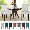 2x Crushed Velvet Dining Chairs Knocker Back/Ring Back Padded Seat Kitchen Chair