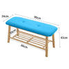 2 Tier Bamboo Wooden Shoe Bench Shoes Rack Storage Organiser Bottom Shelf Button