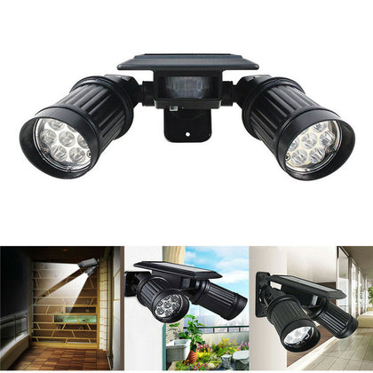 14 LED Solar Powered PIR Motion Sensor Security Spotlight Outdoor Garden Light