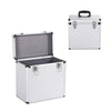 12" LP Vinyl Record Storage DJ Collection Box Flight Stackable Case Silver New