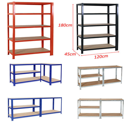 Modern Store Shelves Rack Goods Storage Boltless Shelving Basement Garage