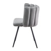 Modern Home Dining Chairs Soft Velvet Petal Backrest Dresser Chair Grey / Pink