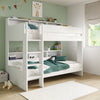 White Bunk Bed with Storage Shelves - Aire AIR001