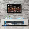 White High Gloss TV Unit Cabinet Stand LED Shelves Storage Furniture Living Room