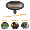 Outdoor Wall Mounted Quartz Electric Garden Patio Heater 2000W 3 Power Settings