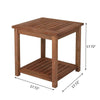 Side Table Solid Wood Indoor Outdoor Garden Patio small Coffee Pool Tables Brown