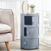 Cylinder ABS Plastic Cabinet Storage Organizer 2/3/4/5 Tier Cupboard Side Table