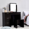 Modern Dressing Table Vanity Makeup Jewellery Desk 3 Drawer &Mirror Bedroom UK