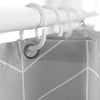 Bathroom Shower Curtain Waterproof Bathtub Curtain Sheet with Hooks 180×200cm