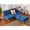 2 Seater Corner Sofa Bed Armchair Recliner Sofabed with Footstool Furniture