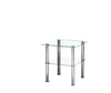 Modern Square 2 Tier Glass Coffee Side Table Storage Shelf Rack Living Room Uk