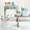 Handy Storage Basket Plastic Crate School Office Kitchen Pharmacy Tidy Organiser