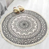 120CM Bohemia Style Round Morocco Area Rug Tassel Carpet Mat Floor Blanket A+