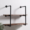 1 Pair Industrial Pipe Wall Floating Shelf Home Office Store Display Rack Unit