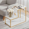 3 Tiers Sofa End Side Coffee Table Bedside Table Night Stand Lamp Marble Effect