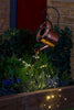 Solar Watering Can 48 String Light Up For Garden/Outdoor Decor Ornament BRONZE