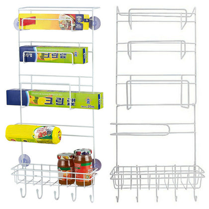 5-Tier Kitchen Freezer Fridge Hanging Rack Storage Holder Side Shelf Organizer