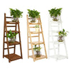 4 TIER FOLDING SHELF LADDER SHELVING UNIT DISPLAY STAND HOME OFFICE STORAGE RACK