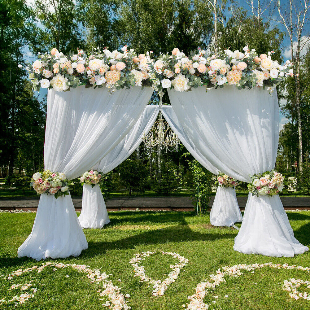 100/50cm Artificial Fake Rose Flower Row Wedding Arch Stage Wall Party DIY Decor