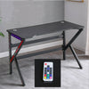 Computer PC Gaming Desk Laptop Racing Gamer Table Home Office w/ RGB LED Lights